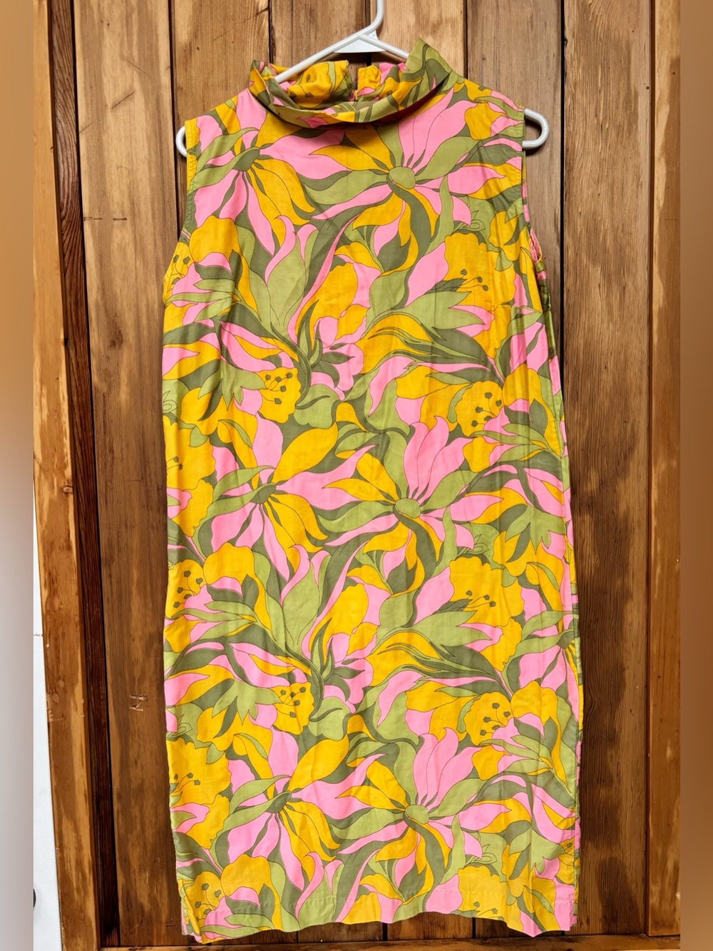 VTG 60s Simpsons-Sears Psychedelic Floral Mod Shift Mini Dress M